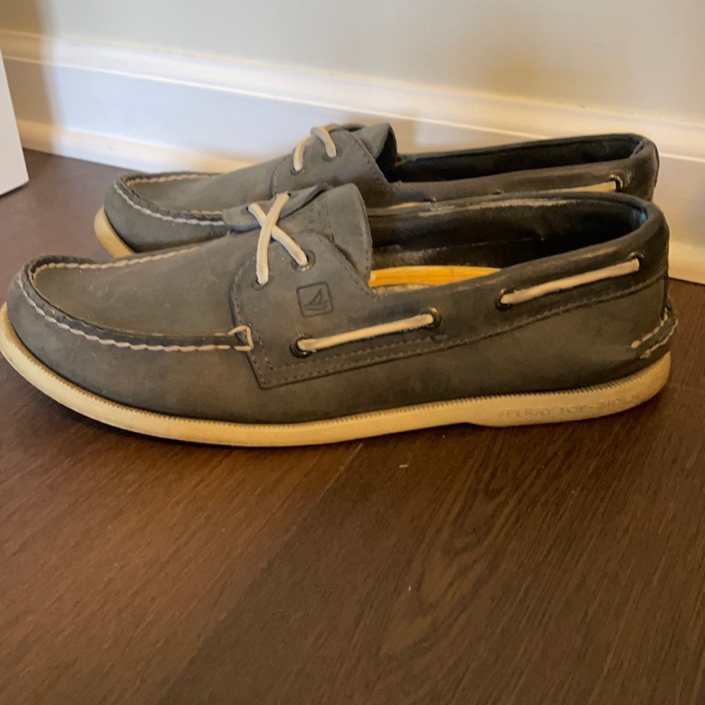 Sperry for J.Crew Topsider in Navy Leather